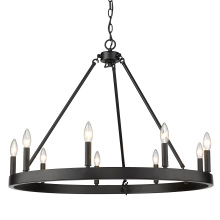 Golden Canada 1017-9 BLK - Golden Lighting Alastair 9-light Chandelier in Matte Black